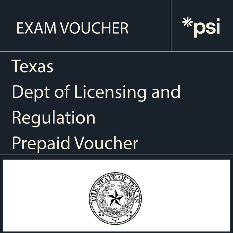 TX Dept of Licensing and Regulation Exam Vouchers
