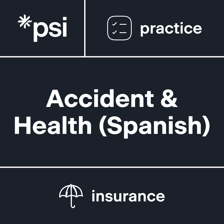 Accident and Health Practice Test (Spanish) 3-Pack with 210 Total Questions