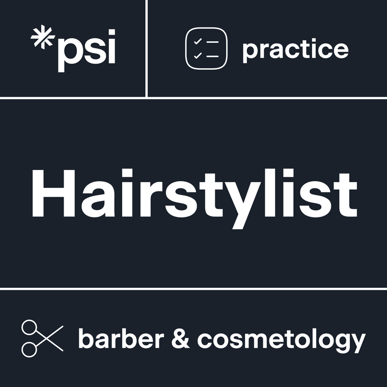 Hairstylist Theory Practice Test 3-Pack with 255 Total Questions