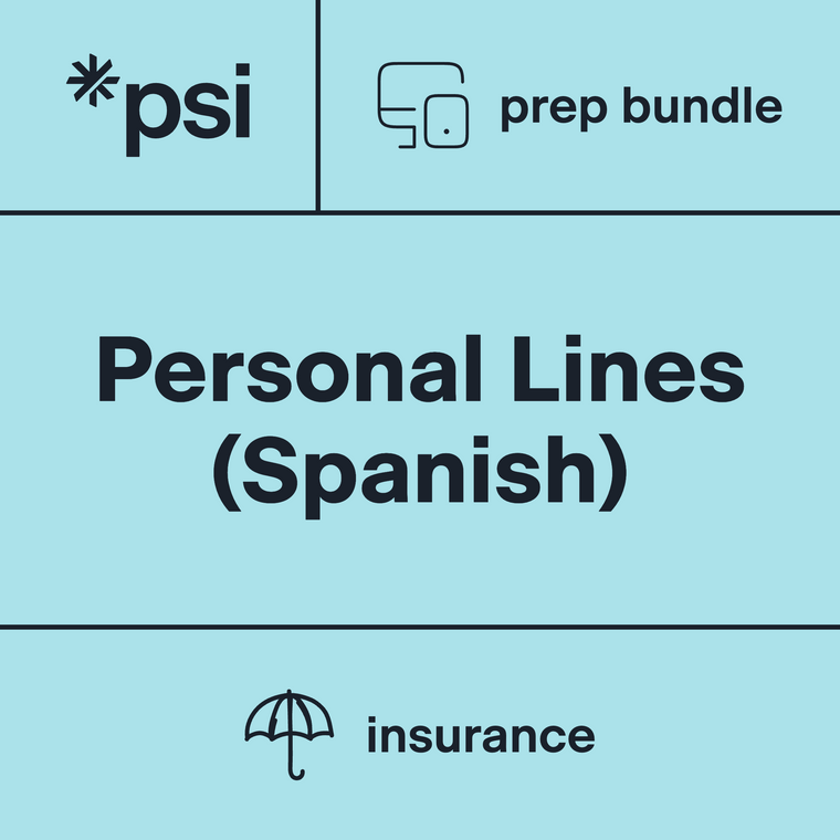Personal Lines Insurance Study & Practice Bundle (Spanish)  with 600+ Sample Questions